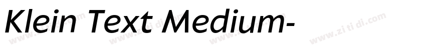 Klein Text Medium字体转换